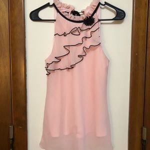 Sleeveless transparent dressy shirt
